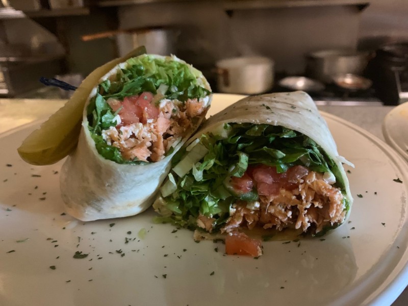 Grilled Salmon Wrap