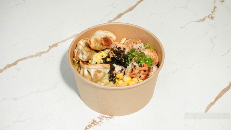 The Garlic Butter Shrimp Cupbap (Korean Rice Bowl)