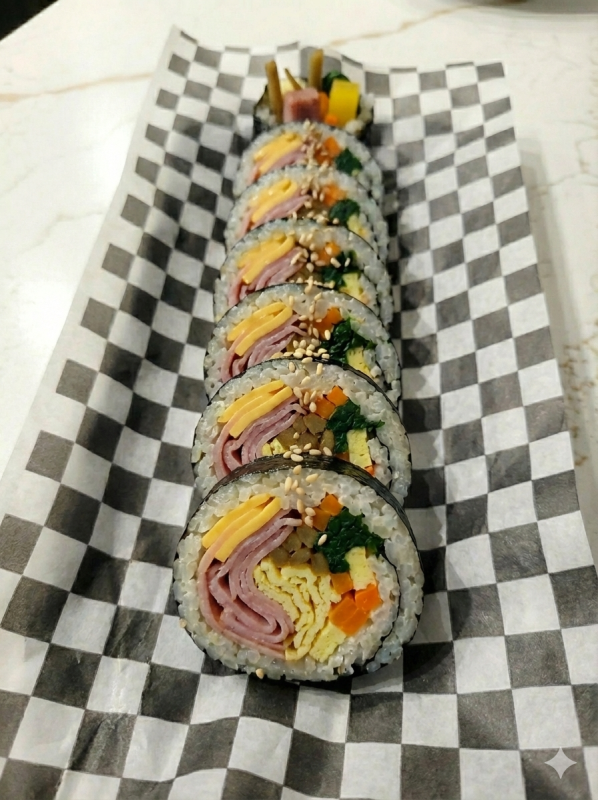 Signature Black Forest Ham & Real Cheddar Kimbap (Made to Order)