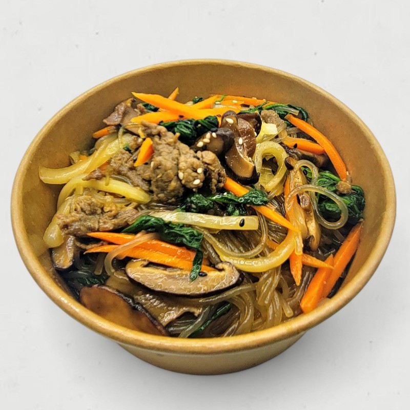 Glass Noodle with Veggie and Bulgogi (Korean Japchae)