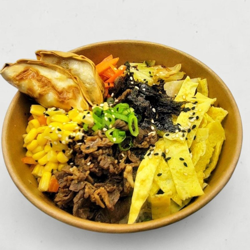 Beef Bulgogi Cupbap (Korean Soy sauce-based marinated Beef Rice Bowl)