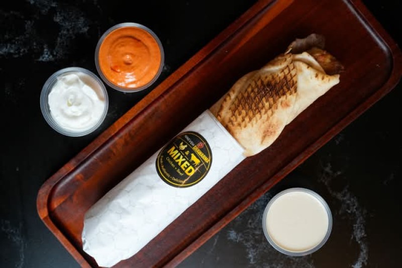 Mixed Beef & Chicken Shawarma Wrap