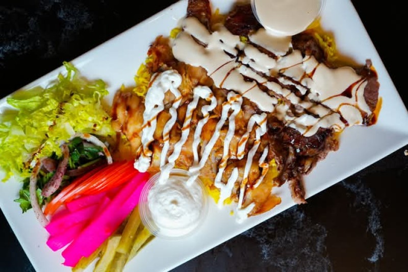Mixed Shawarma Beef & Chicken Plate