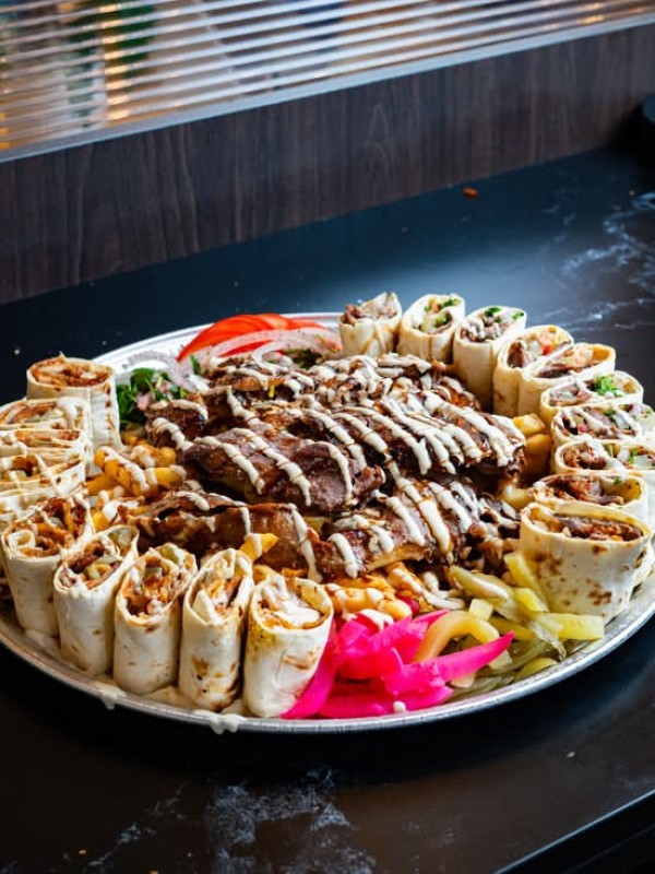 Saj Platter Beef Shawarma for 4-5