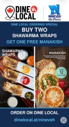 Dine Local Combo - 2 Shawarmas + Free Manakish
